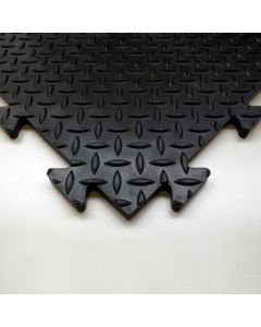 DIAMEX LOK PVC Standard Tile 470mm x 470mm x 14mm, Black Primary Image