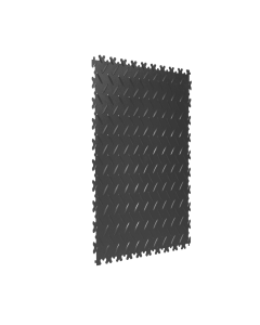 VANTAGE Chequered PVC Interlocking Tile 500mm x 500mm x 5mm thick Dark Grey Primary Image
