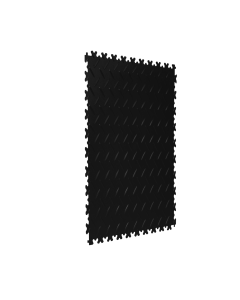 VANTAGE Chequered PVC Interlocking Tile 500mm x 500mm x 5mm thick Black Primary Image