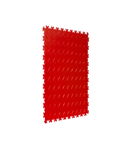 VANTAGE Chequered PVC Interlocking Tile 500mm x 500mm x 5mm thick Red Primary Image