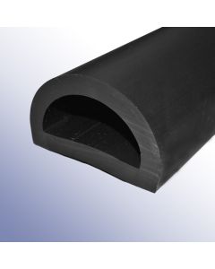 Black PVC D-Fender 30m Length x 47mm Width x 28mm Height Polyvinyl Chloride (PVC) Primary Image