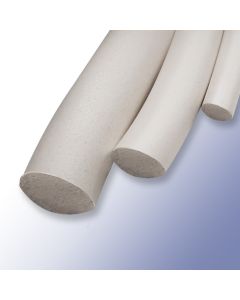 Silicone Sponge Cord - 3.2mm Diameter, White Primary Image