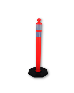 Orange and White T-Top Bollard 1.05m High Primary Image