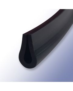 Silicone Edging U-Channel - For 10mm Plate Thickness, Black, FDA, 60 ShA Primary Image