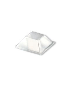 Pack of 49pcs Square Stick-On Foot, W 20.6mm x L 20.6mm X H 7.6mm, Clear Primary Image