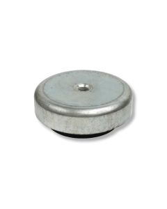 PA Fixed Height Mount Plate, Ø109mm H25mm NR 60 ShA Standard Steel 500kg Max Load Primary Image