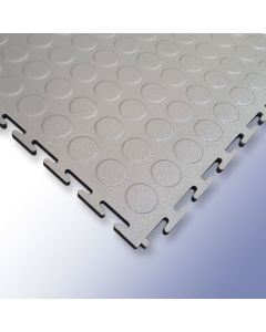 VIGOR PVC Interlocking Studded Tile 500mm x 500mm x 7mm, Light Grey Primary Image