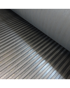 VIDA Wide Ribbed Matting 1.2m Wide x 6mm Thick, Black Primary Image