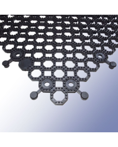EASI LOK PVC Interlocking Tile 500mm x 500mm x 16mm, Black Primary Image