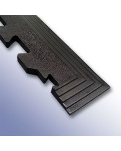 MINI POWER Gym Mat Ramped Edge w/Corner 500mm x 80mm x 16mm, Black Primary Image