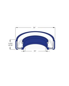 Oil Seal Type A Imperial Nitrile (NBR) Single Lip 24 ID x 26" OD x 0.875" Thick" Primary Image
