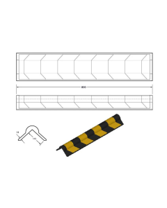 Bull Nose Corner Fender 800mm Length x 115mm Width x 115mm Height Primary Image