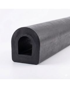Standard Rubber D-Fender 2.5m Length x 52mm Width x 60mm Height SBR/NR Primary Image