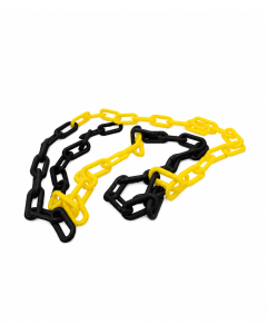 25m Length, 8mm Thick Yellow and Black Plastic Chain Primary Image