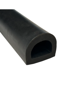 Standard Rubber D-Fender 1m Length x 95mm Width x 82mm Height SBR/NR Primary Image