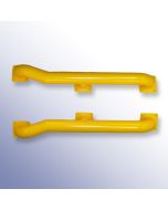 Pair of 2m Long Tapered Steel Wheel Guides x 405mm Wide x 365mm High Primary Image
