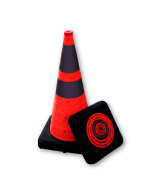 Reflective Collapsible Traffic Cone Orange 710mm High  Primary Image