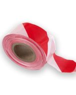 100m Long Red and White Hazard Tape, 50mm Wide Primary Image